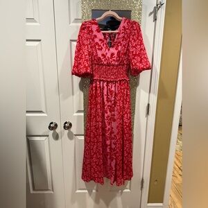 Red Floral Maxi Dress